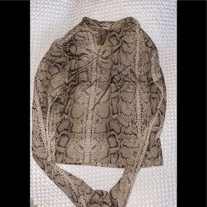 snake skin top
